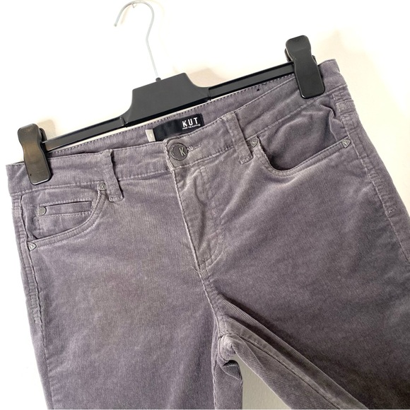 Kut from the Kloth Grey Corduroy Diana Skinny Pants - Picture 3 of 10